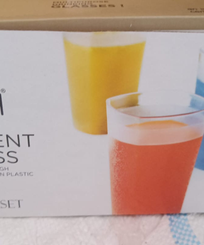 350ml Ganesh Decent glasses, set of 6, shown from different perspectives.