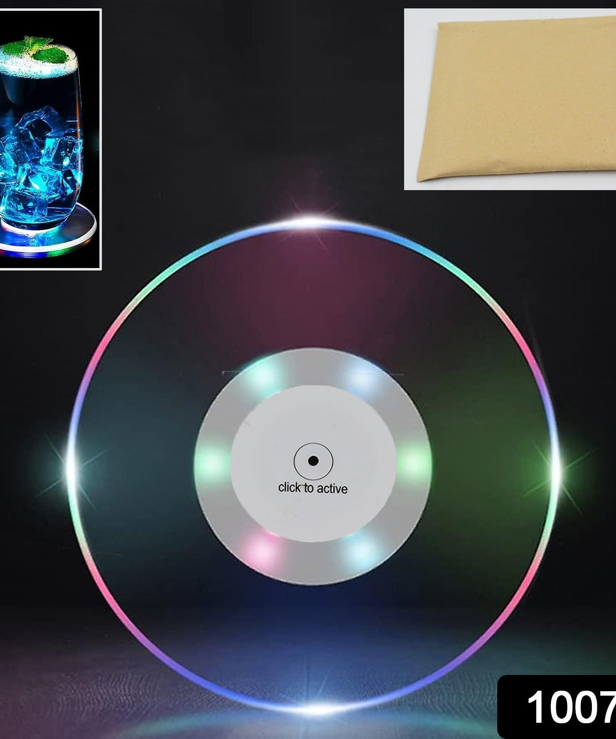 Colorful LED Cocktail Coaster