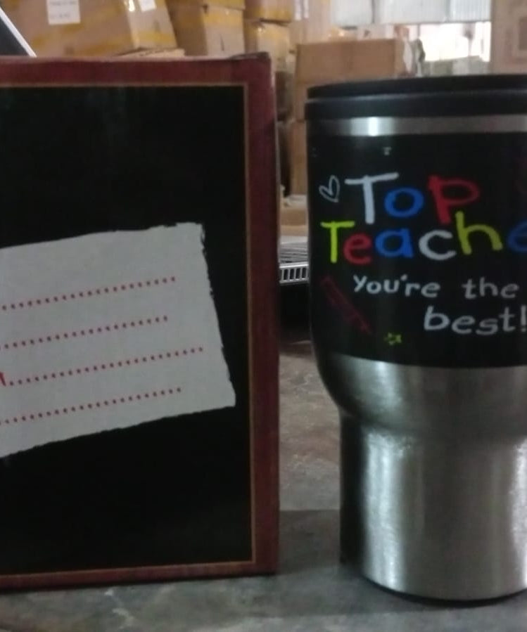 Stainless Steel Insulated Travel Mug - Double-Walled Vacuum Cup with Lid & Handle