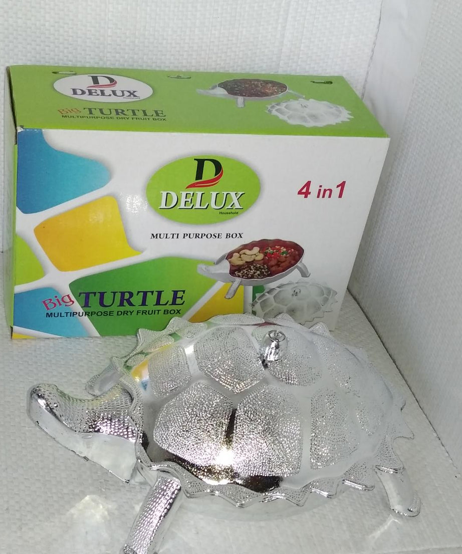 Unique tortoise-shaped box for dry fruits or as a gift.