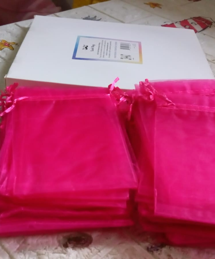 Organza Drawstring Gift Bags – Small Mesh Pouches for Wedding, Party & Festival Favors (50 Pcs Set)