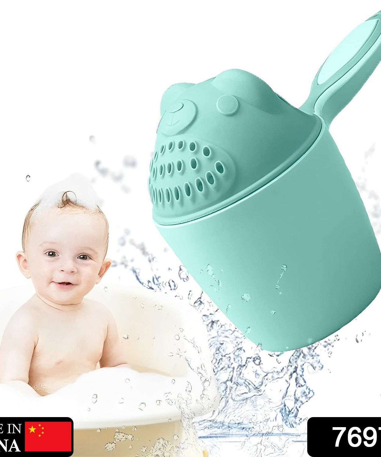 Baby Shampoo Shower Cup Safe Soft Bathing Water Scorpion Baby Bath Tumbler Hair Washing Mug Rainer