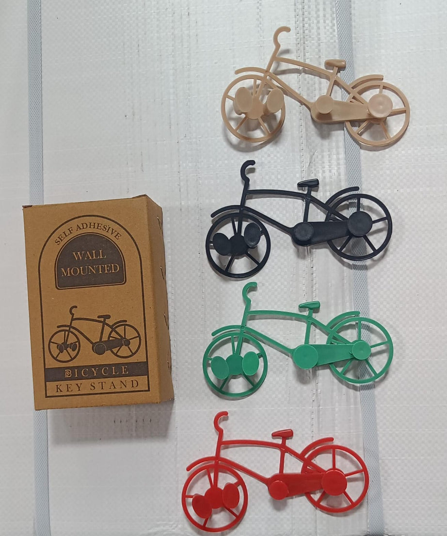 Bicycle-shaped key holder and wall mount hook