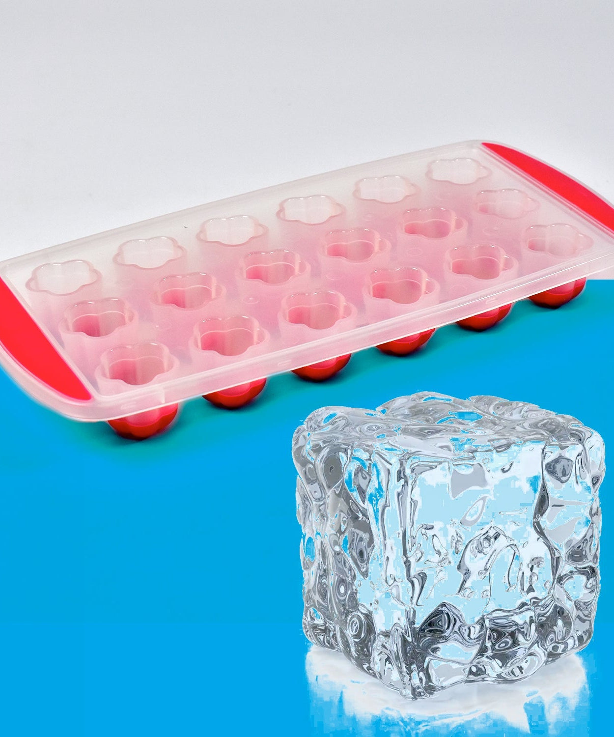 Ice Mould Flower Shape 18 Cavity Mould ice Tray Sphere ice Flower Mould Small ice Flower Tray Mini ice Cube Tray