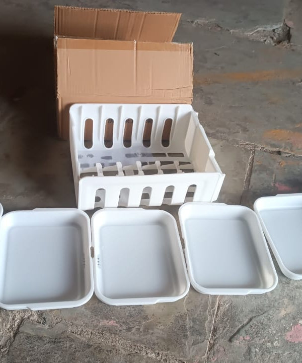 Plastic 6 Layer Wall-Mounted Food Organizer Rack (1 Set)