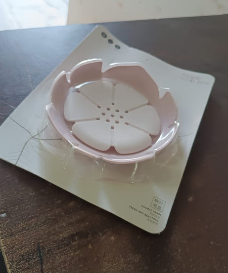 Plastic Flowers Soap Dish Bathroom Accessories Set Shower Gift ,Sabudani (1 Pc)