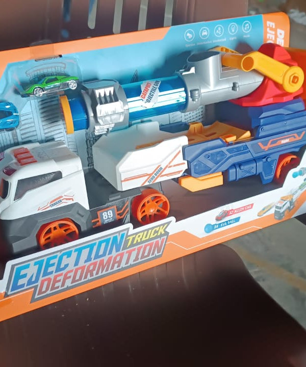 Large Truck Toys Include 2 Racing Cars+4 Ball, with Light & Sounds (Battery Not Included)