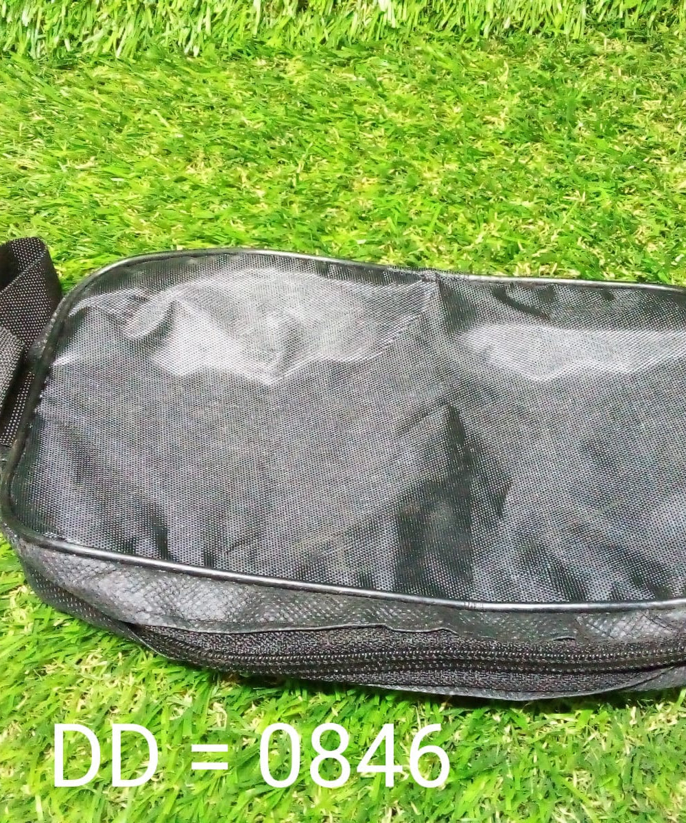 Portable black shaving kit bag