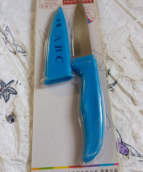 Fruit and vegetable knife with stainless steel blade, kitchen use