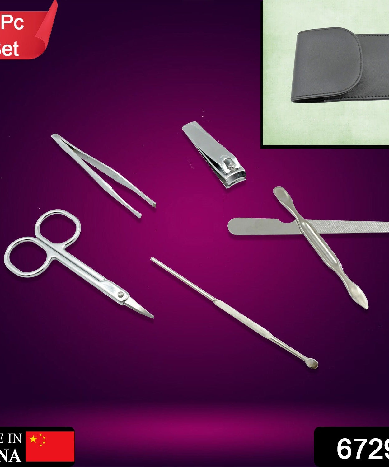 Nail care kit with clippers, scissors, and tools