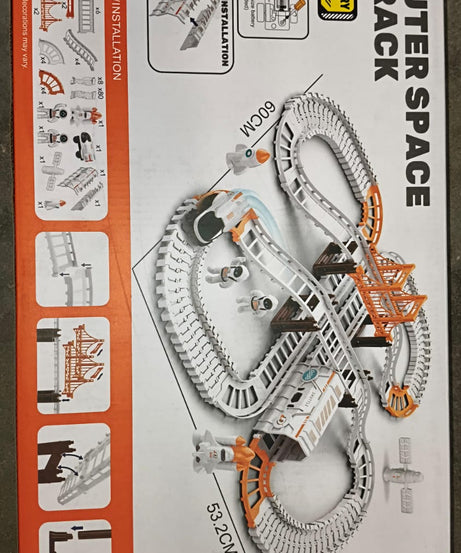 Outer Space Race Track Set for Kids Toys (1 Set)