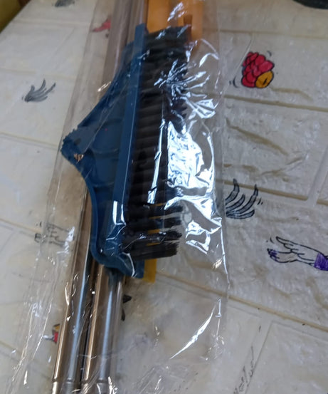 Long handle cleaning brush with rotating wiper, for bathroom and kitchen