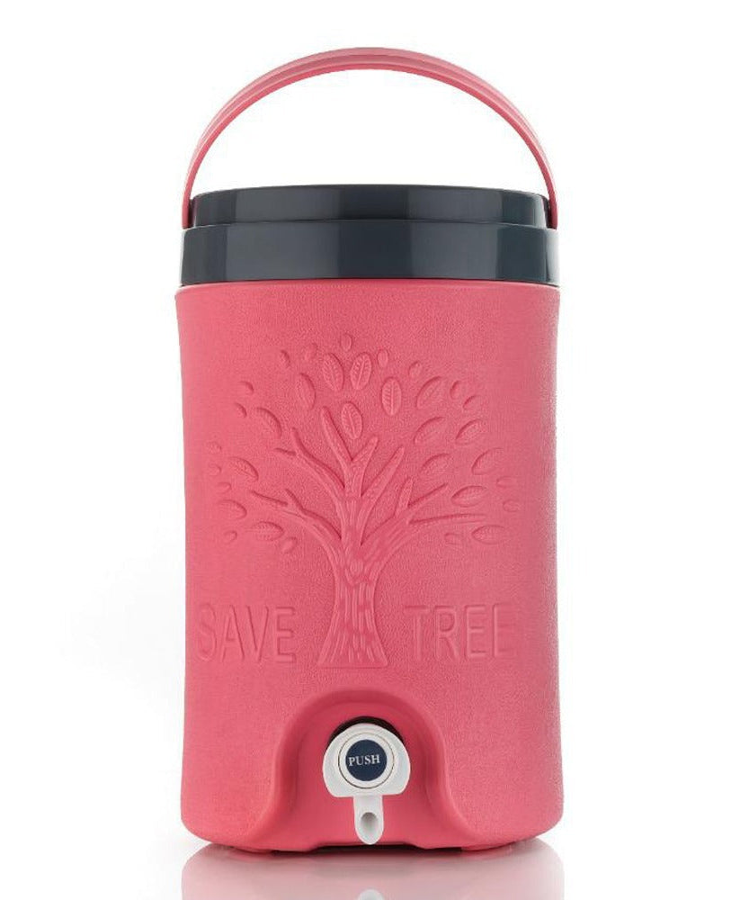 Durable water rover jug in colorful plastic for convenient storage.