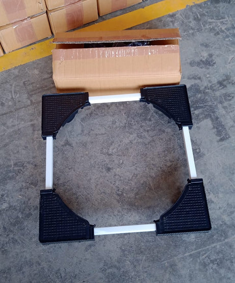 Adjustable Heavy-Duty Fridge and Washing Machine Stand Base Trolley 50x50 cm