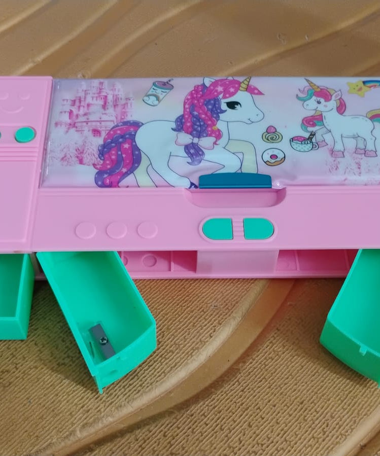 Multi Purpose Gadget Jumbo Pencil Box Compass  Jumbo 2 Side Slot Geometry Box Compass Use School , Traveling & Studio