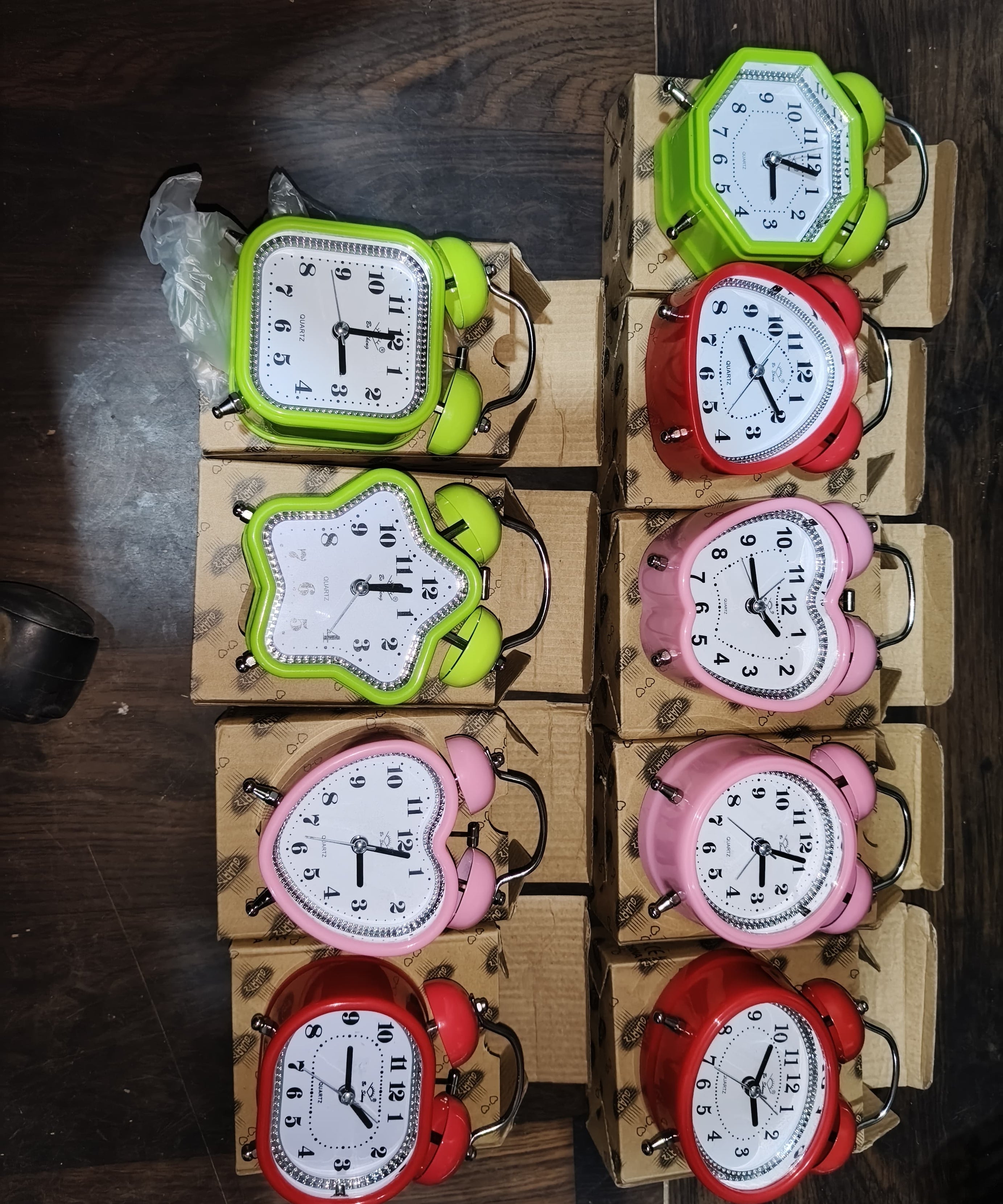 Mini Cute Alarm Clock Small Kids and Students (Mix Design & Color / 1 Pc)