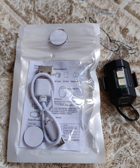 Mini LED Strobe Lights, Waterproof Lights, Lightweight RGB LED Lights Drone Strobe Lights Veicle Anti-Collision Strobe Light Bike Motocycle Lights USB Recharge  Multi-colors