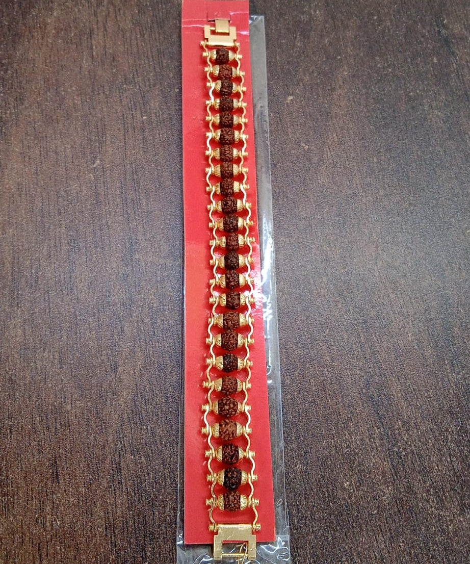Golden Modern Rudraksha Bracelet (1 Pc)