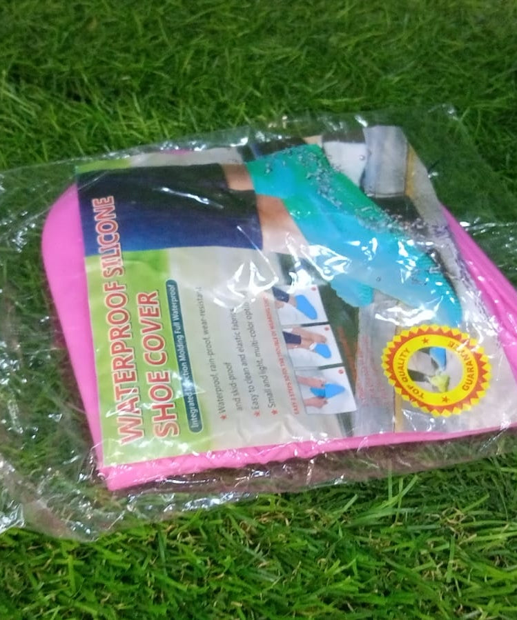 Waterproof silicone shoe covers with anti-skid design