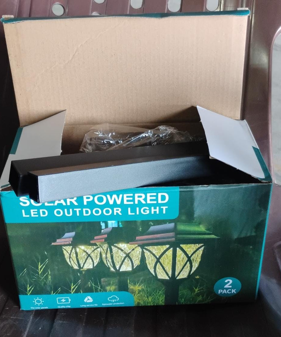 Solar Pathway Lights Outdoor Garden Lights (2 Pcs Set)