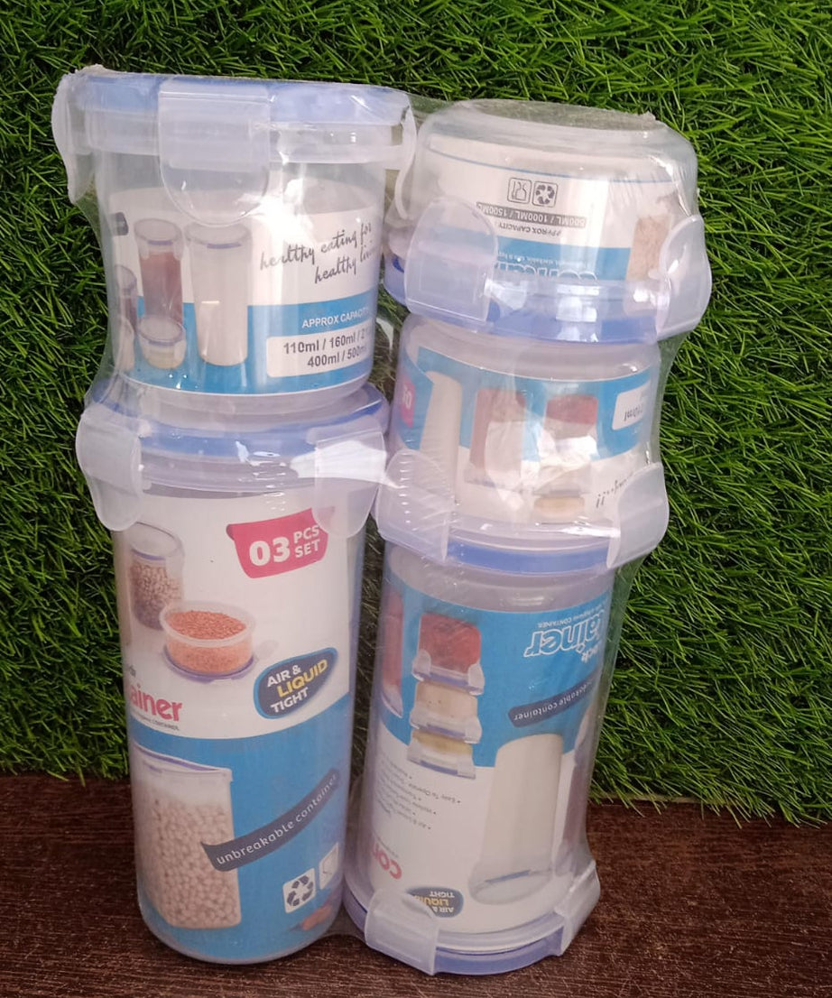 Airtight round food storage container with leak-proof lid, perfect for various liquids and foods.