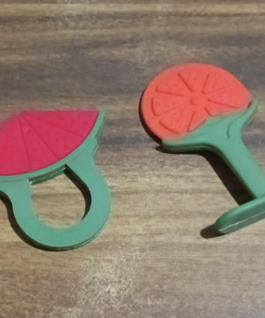 Safe and durable teething toy for babies, featuring a chewable silicone construction.