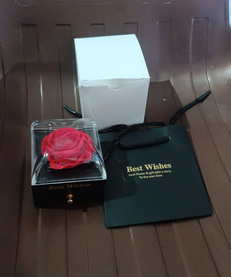 Preserved Eternal Rose Flower Gift Box Drawer (1 Pc)