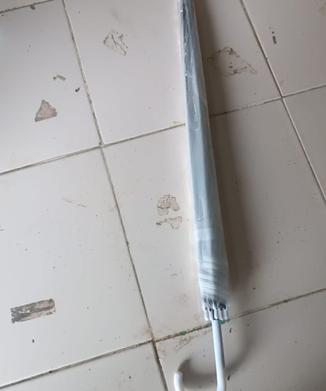 Premium Transparent Dome Umbrella with Curved Handle (1 Pc)