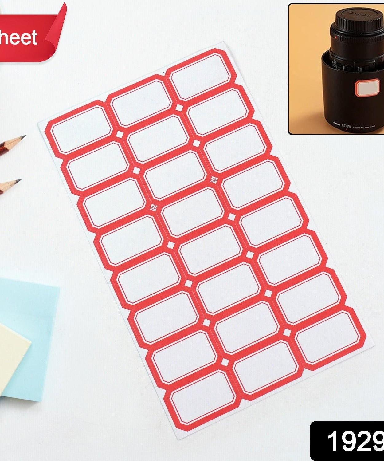 Multipurpose Writable Blank Label Sticker Sheets (1 Sheet)