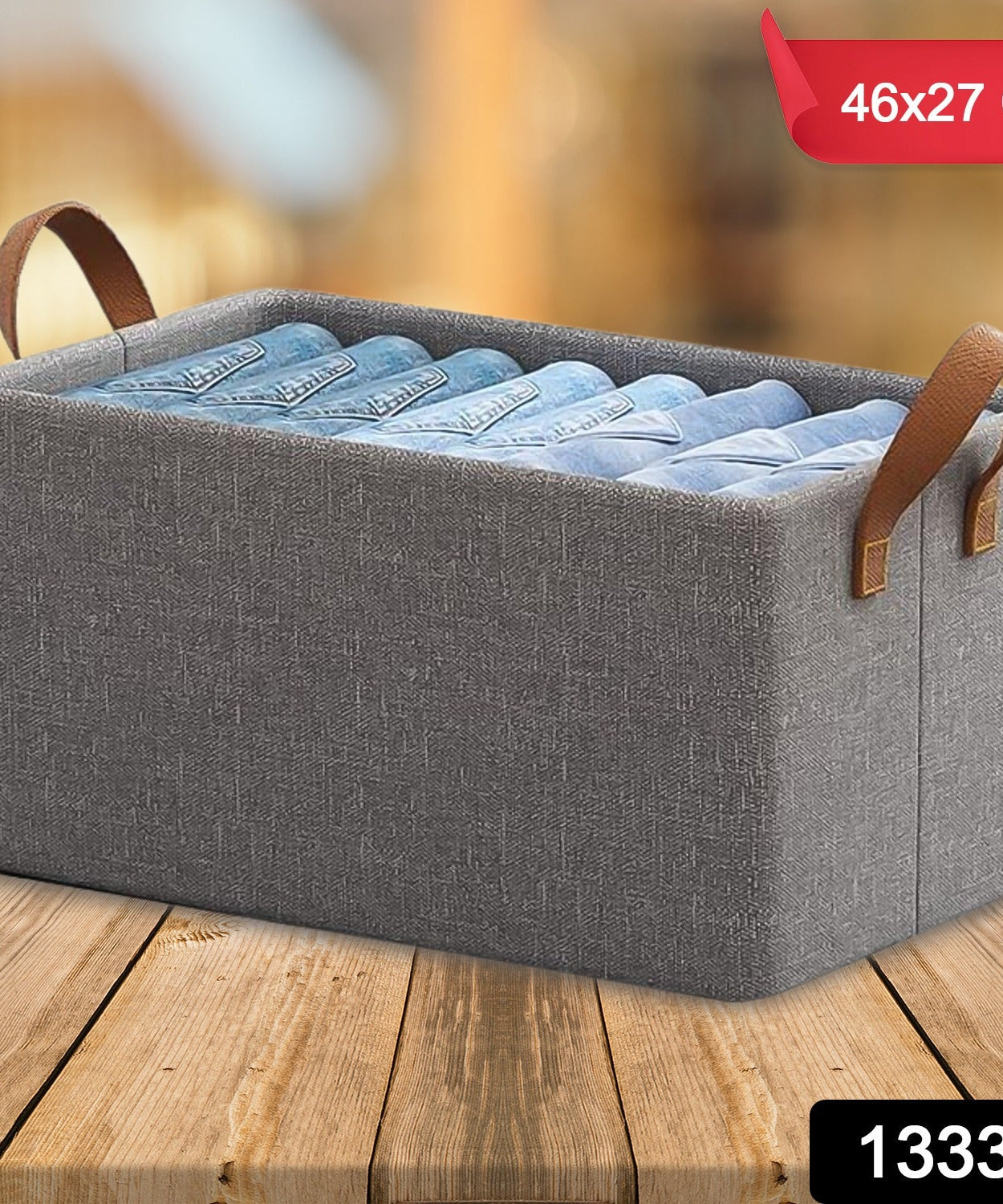 Canvas Fabric Storage Basket 