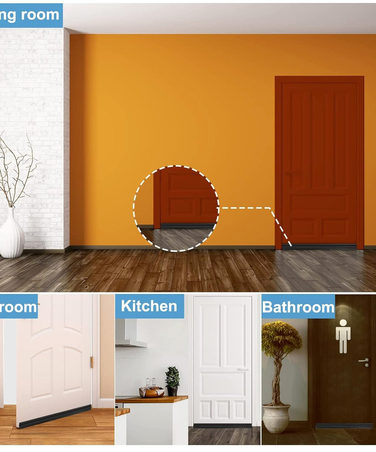 1 Meter Self-Adhesive Silicone Door Bottom Seal Strip (1 Mtr / 1 Pc)