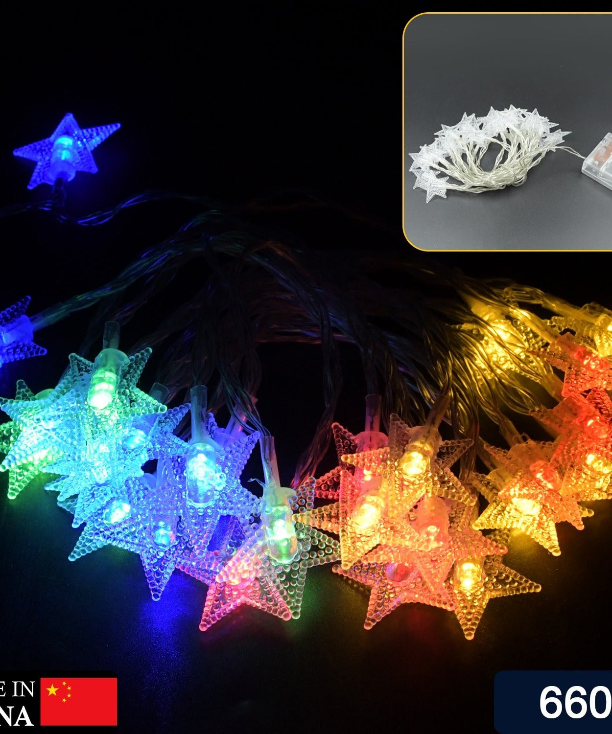 28 LED / Star 3.9 Meter Star Shape Led Light Battery Operated with Flashing Modes for Home Decoration, Kids Room, Waterproof Diwali & Wedding LED Christmas Light Indoor and Outdoor Light ,Festival Decoration (Multicolor Battery Not Included 3.9Mtr)