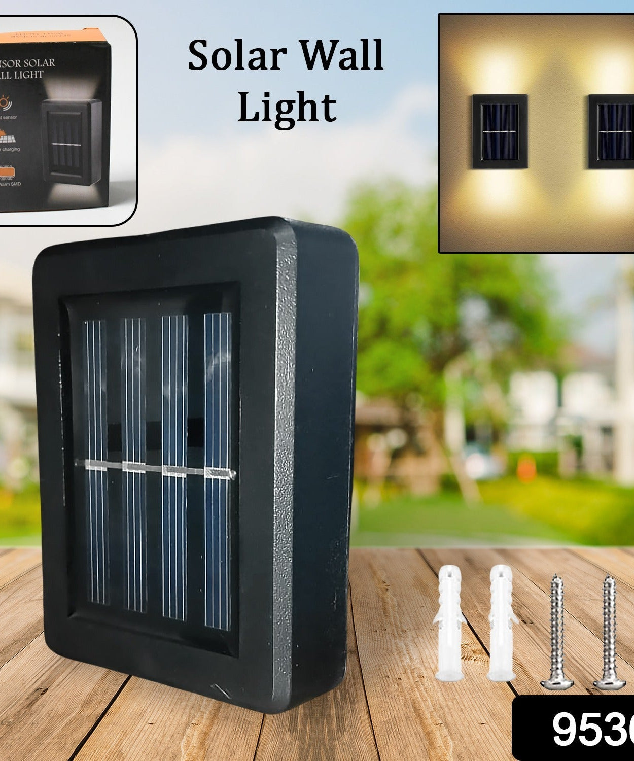 Solar Wall Lights Small Fence Lights Solar Powered Up Down LED Porch Light Garden Lights Outdoor Solar Landscape Lights WaterProof Light (1 Pc)