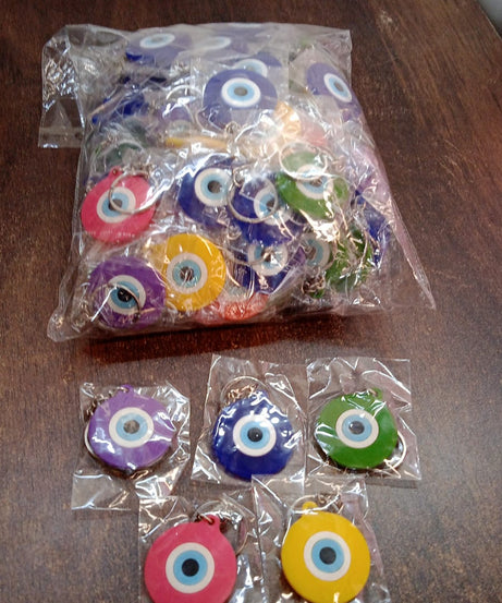 Evil Eye Rubber / Silicone Keychain (1 Pc / Mix Color)