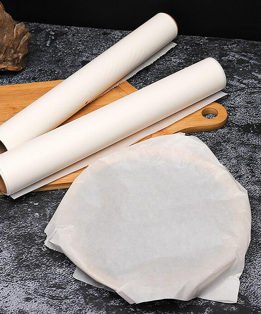 Non-stick baking paper in kitchen setting.