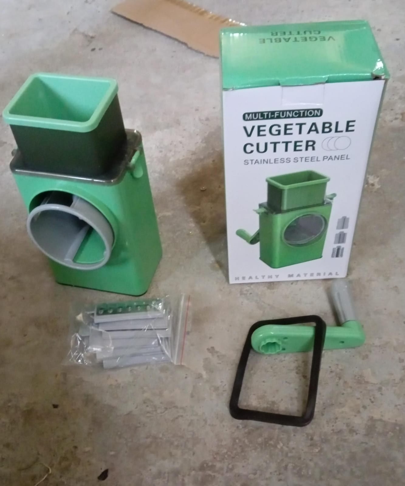Stainless Steel Vegetable Chopper with 6 Blades - Kitchen Mandoline Slicer
