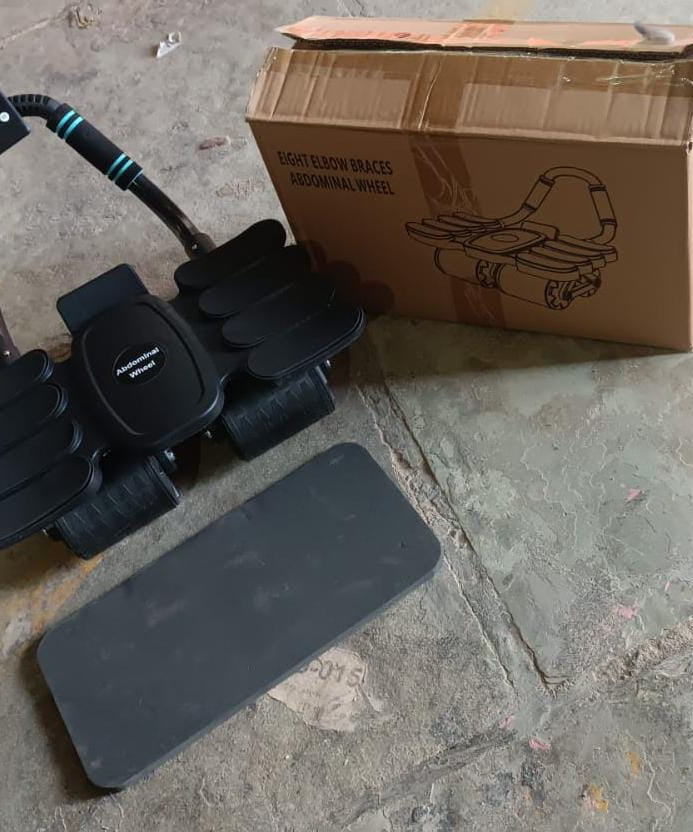 Automatic Rebound Abdominal Wheel with 8 Elbow Supports (1 Pc)