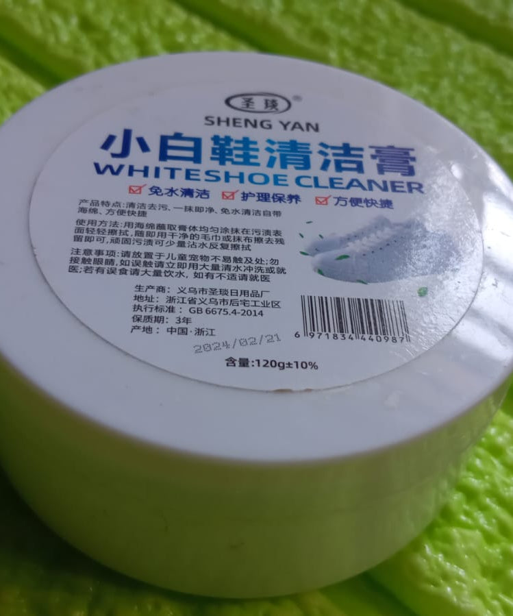 Stain Remover Cleansing Cream for Shoe Polish Sneaker Cleaning Kit Shoe Eraser Stain Remover White Rubber Sole Shoe Cleaner White Shoe Cleaning Cream Stain Remover (120 Gm Approx)