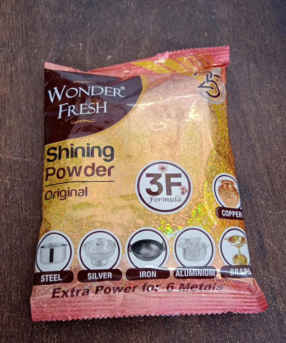 Shining Powder, Cleans and Polishes Copper, Brass, Silver, Aluminum, Iron, and Steel, Removes Tarnish and Oxidation (200 GM)