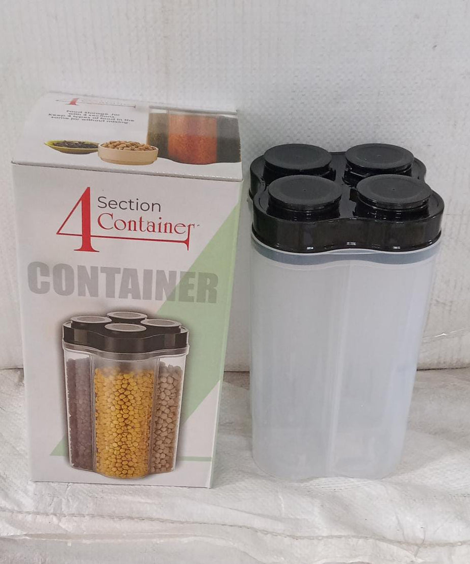 Multi-section lockable food storage jar