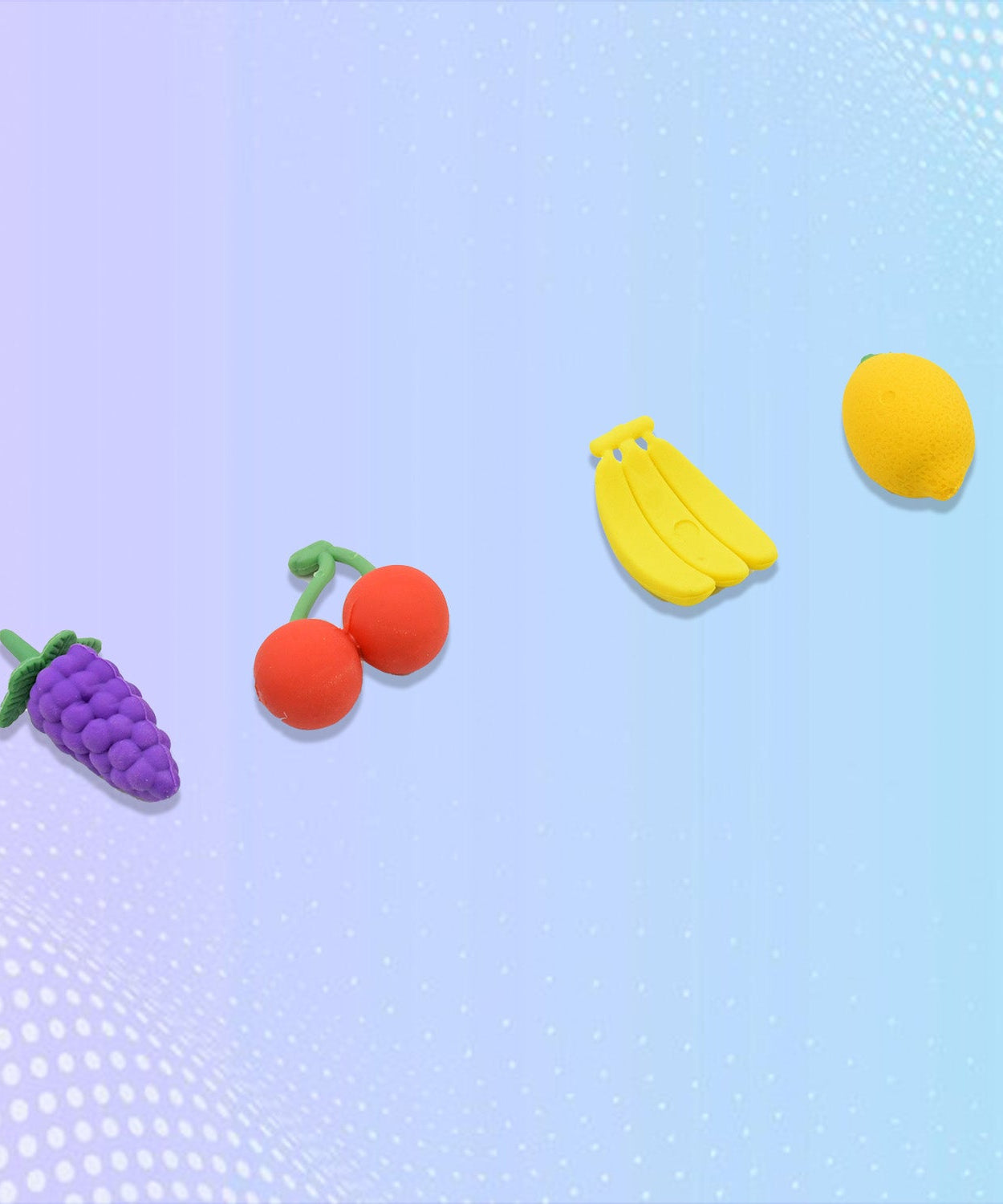 Mini Cute Vegetables and Fruits Erasers or Pencil Rubbers for Kids, 1 Set Fancy & Stylish Colorful Erasers for Children, Eraser Set for Return Gift, Birthday Party, School Prize, 3D Erasers  (4 pc Set)