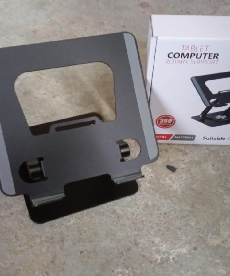 Aluminum Alloy 360°Rotating Bracket, Adjustable Laptop Stand, Portable Foldable Ergonomic Laptop Support