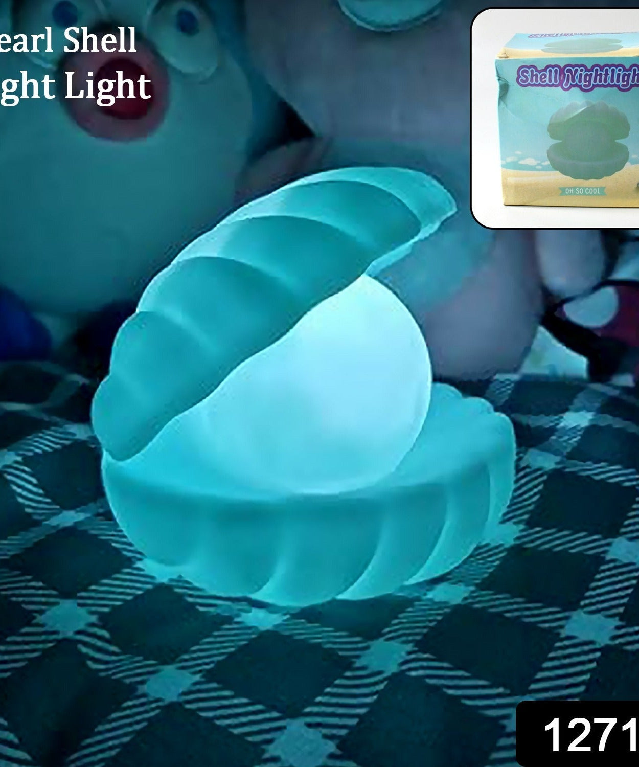 Pearl Shell Night Lamp Decorate Desk Lights Nursery Toy Lamp Led Pearl Shell Night Lights for Bedroom & Home (Small Battery Operated)