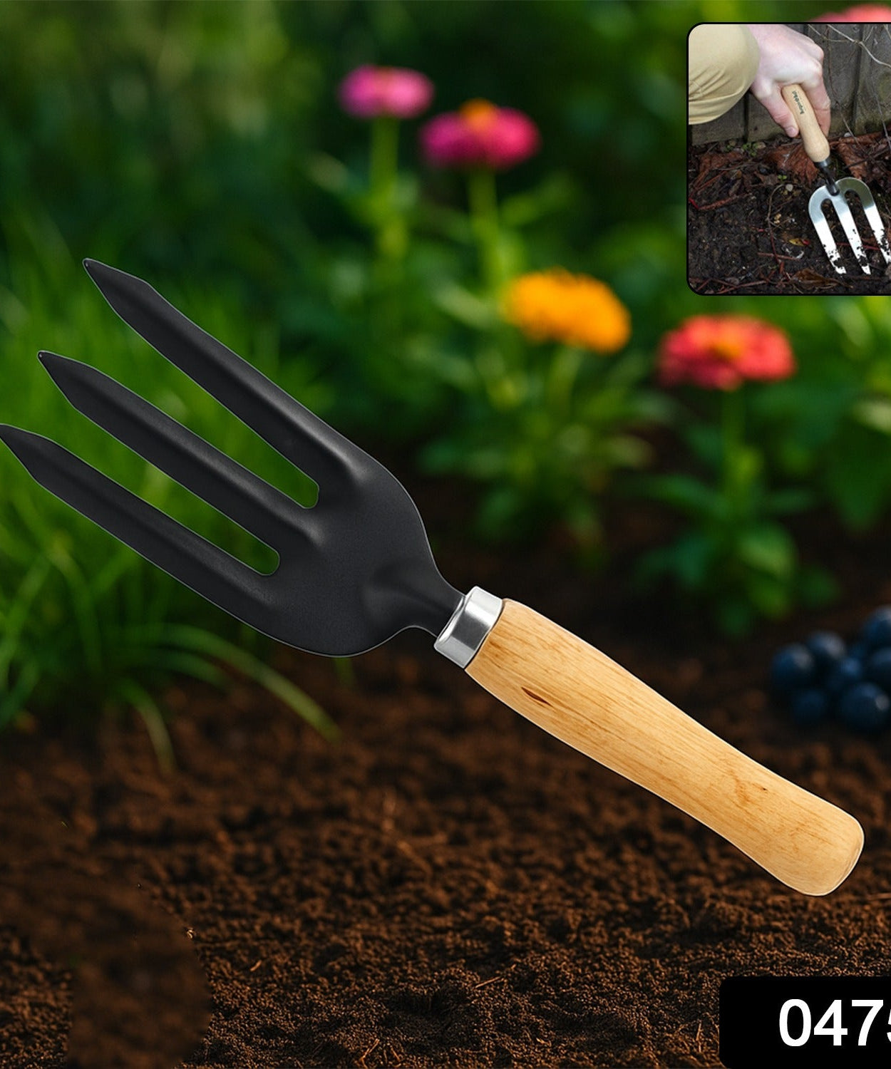 Hand Weeding Fork (Steel, Black)