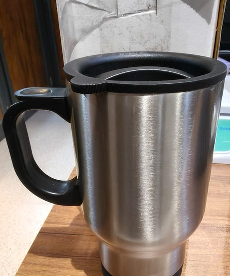 Stainless Steel Vacuum Glass Insulated Glass Coffee Cups (With Lid & Handle / 1 pc)