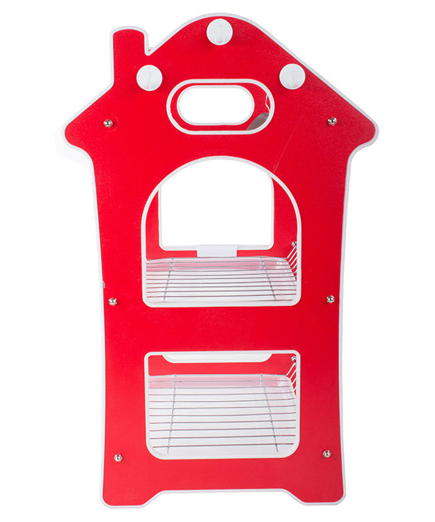 Dish drainer rack with stainless steel and three levels