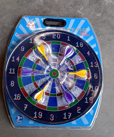 Magnetic Dart Board Game Set with 6 Soft-Tip Darts