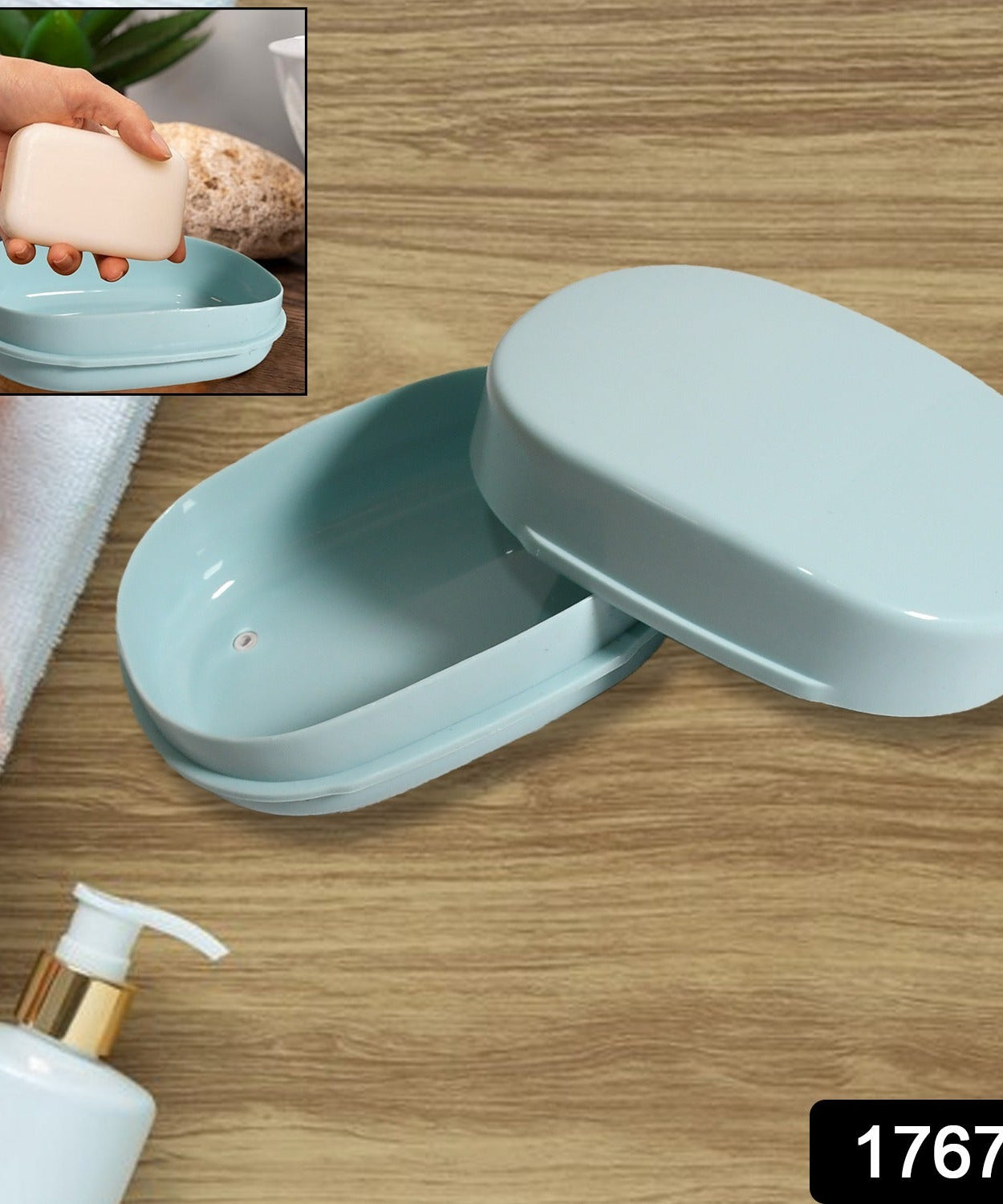 Soap Container, Soap Box Household Kitchen and Bathroom Can Use PP Material Drain Box, Soap Dish, for Bathroom Shower Home Outdoor Camping ,Sabudani (1 Pc)