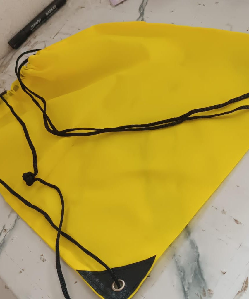 Water-Resistant Nylon Drawstring Backpack Bag (1 Pc / Mix Color & Design)