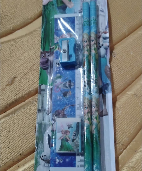 Wooden Pencil Set (5 Pc): School Supplies, Stationery Set for Kids